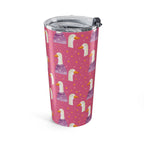 20oz Cute Duck Pattern Tumbler — Pink Bird Travel Cup