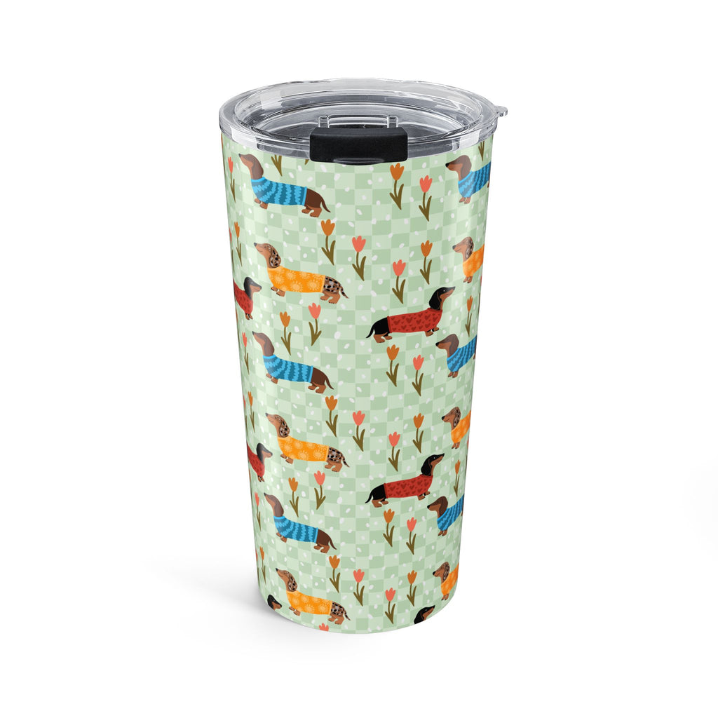 20oz Dachshund Pattern– Colorful Wiener Dog Travel Cup