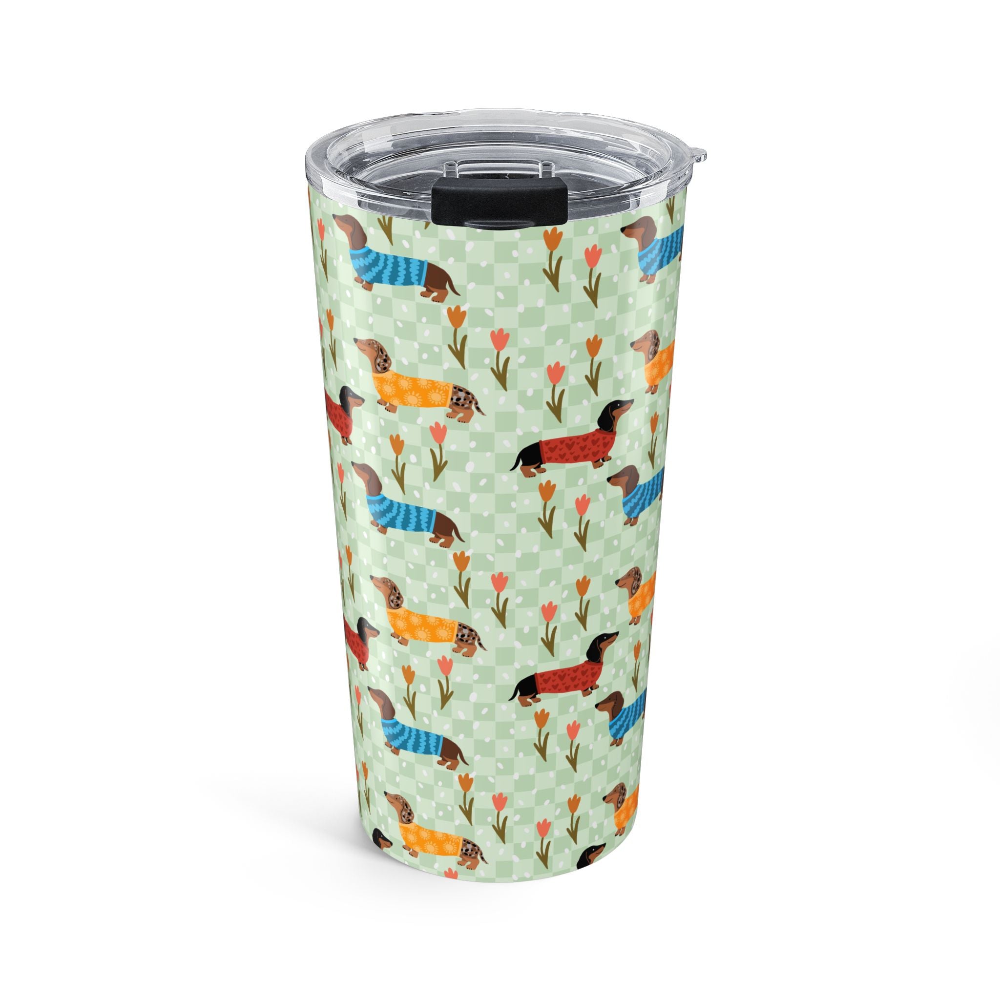 20oz Dachshund Pattern– Colorful Wiener Dog Travel Cup