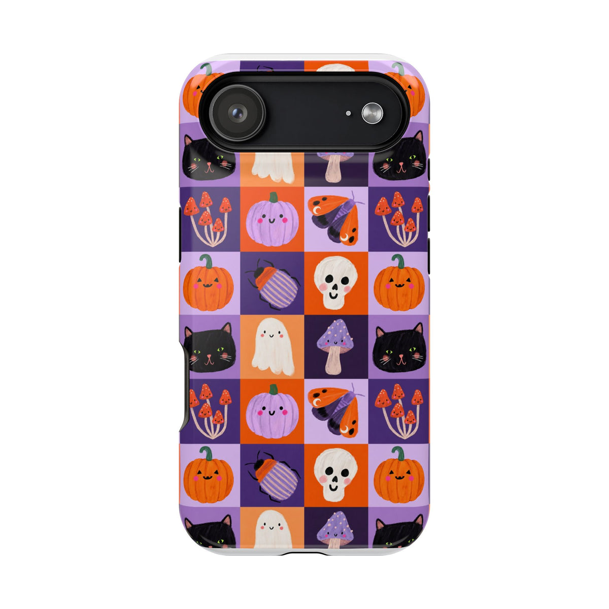 Halloween Pattern Magnetic Impact-Resistant Phone Case — Cute Pumpkins, Cats & Ghosts