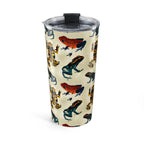 20oz Costa Rican Frog Pattern Tumbler — Colorful Poison Dart Frog Travel Cup