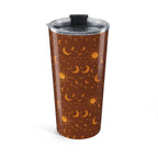 Celestial Sun & Moon 20oz Tumbler — Rust Brown Boho Astrology Travel Mug
