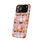 Halloween Cute Pattern Phone Case — Pink Ghosts, Pumpkins & Bats Magnetic Impact-Resistant