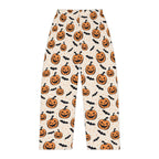 Halloween Pumpkin & Bat Women's Pajama Pants — Cozy Spooky Sleepwear
