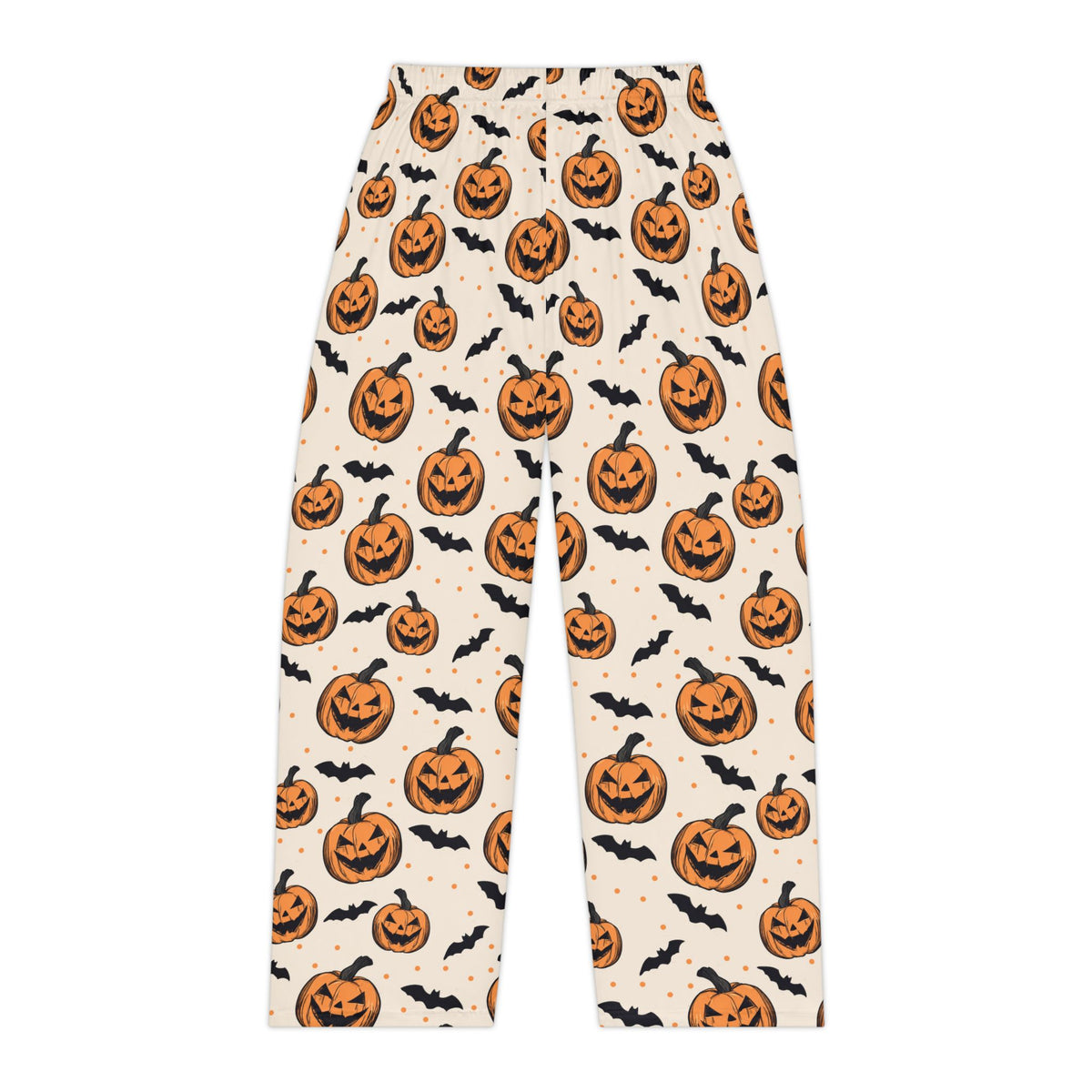 Halloween Pumpkin & Bat Women's Pajama Pants — Cozy Spooky Sleepwear