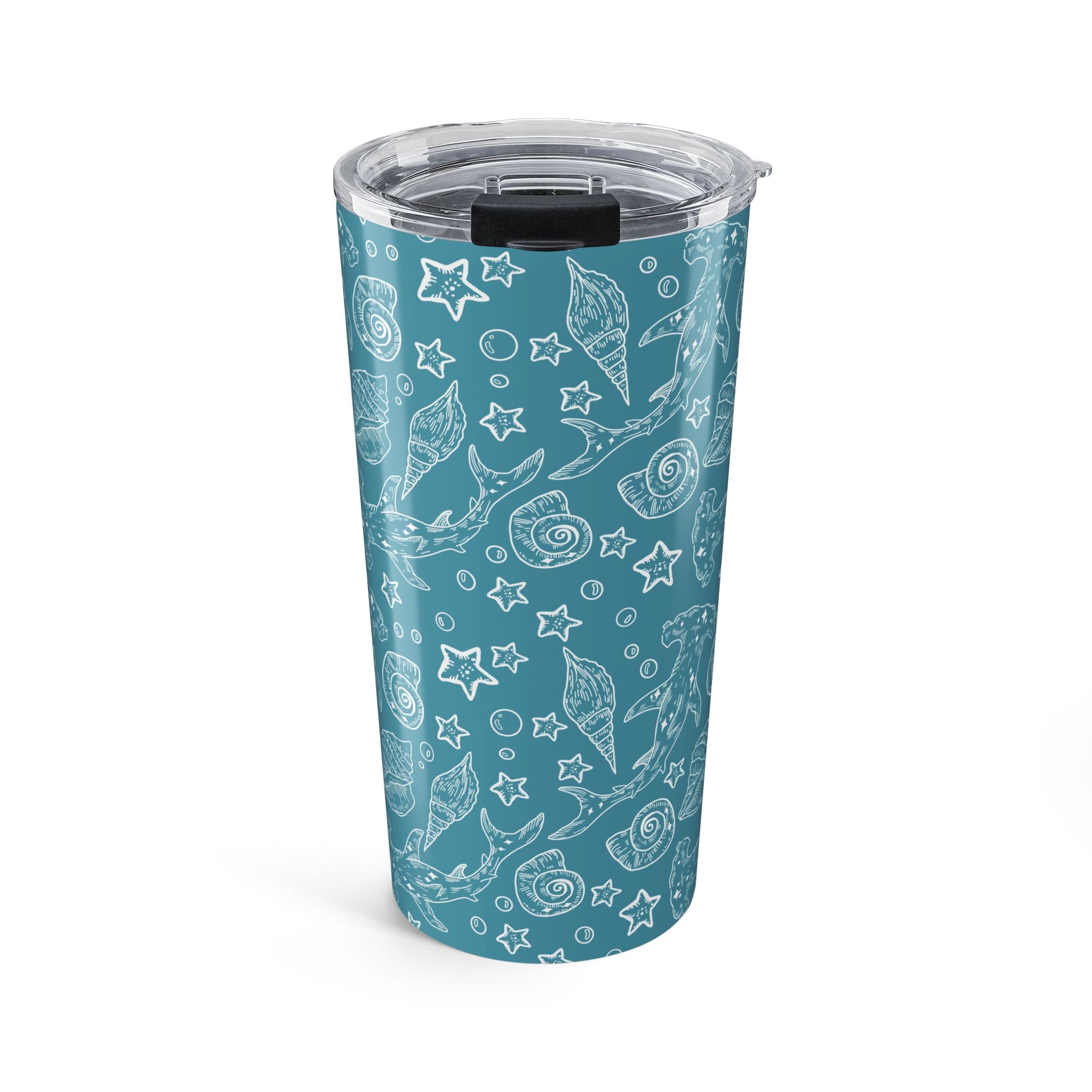 20oz Sea Life Tumbler – Whale & Shell Pattern Insulated Travel Cup