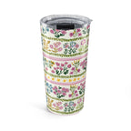 Floral Stripe 20oz Tumbler – Pastel Garden Travel Cup