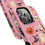 Cute Pink Halloween Magnetic Impact Phone Case — Ghosts, Pumpkins & Skulls