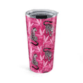 20oz Jaguar Print Tumbler — Pink Floral Insulated Travel Cup