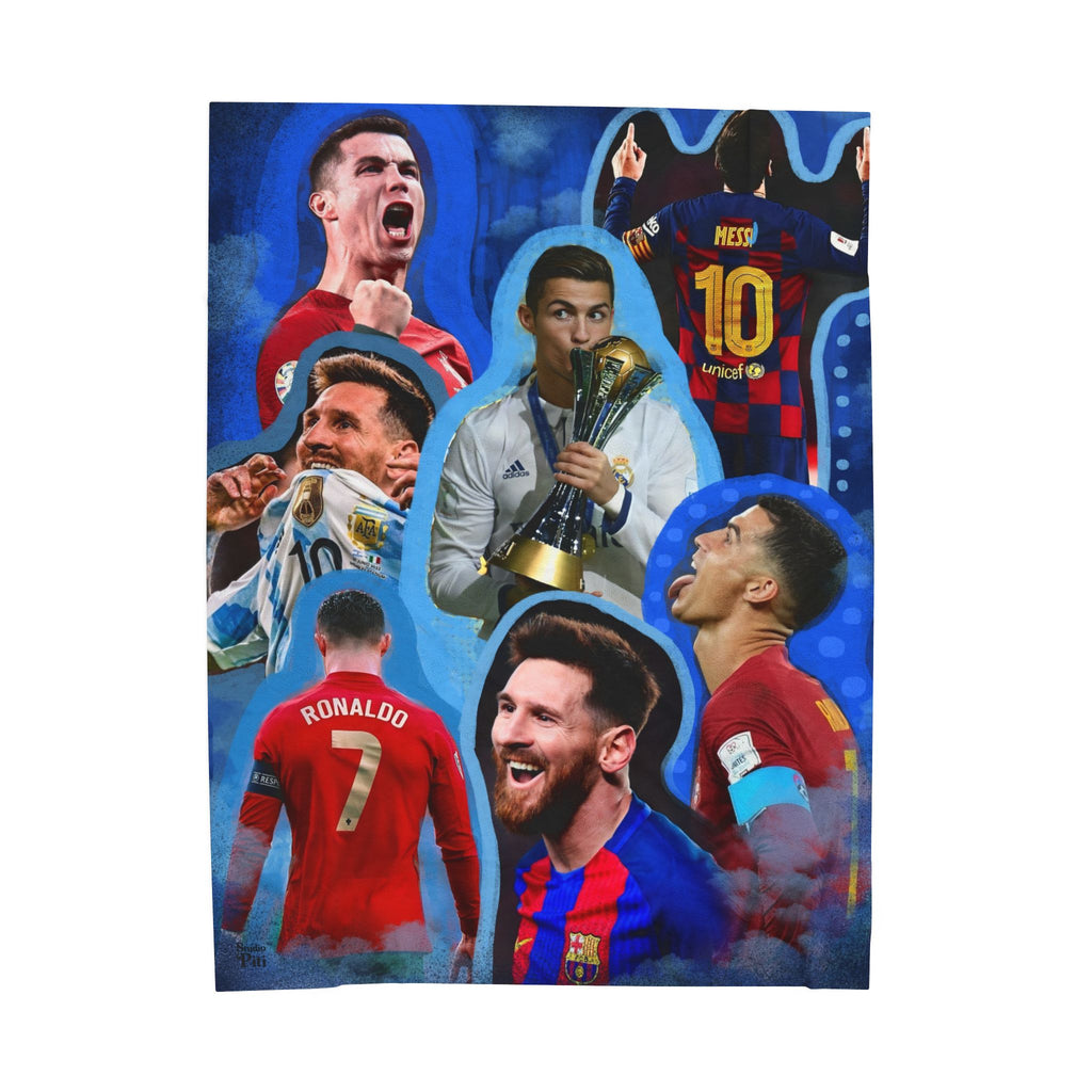 Messi & Ronaldo Collage Blanket