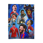 Manta collage de Messi y Ronaldo