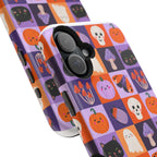 Halloween Pattern Magnetic Impact-Resistant Phone Case — Cute Pumpkins, Cats & Ghosts