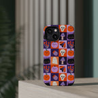 Halloween Pattern Magnetic Impact-Resistant Phone Case — Cute Pumpkins, Cats & Ghosts