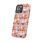 Halloween Ghosts & Pumpkins Magnetic Phone Case — Cute Pink Spooky Pattern