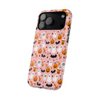 Halloween Ghosts & Pumpkins Magnetic Phone Case — Cute Pink Spooky Pattern