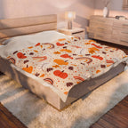 Autumn Pumpkin Rainbow Velveteen Plush Blanket — Cozy Fall Throw