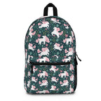 Unicorn Floral Backpack — Cute Pink Unicorn Pattern School Bag