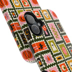Halloween Stamp Pattern Phone Case — Cute Spooky Icons Magnetic Impact-Resistant Case