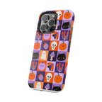 Halloween Pattern Magnetic Impact-Resistant Phone Case — Cute Pumpkins, Cats & Ghosts