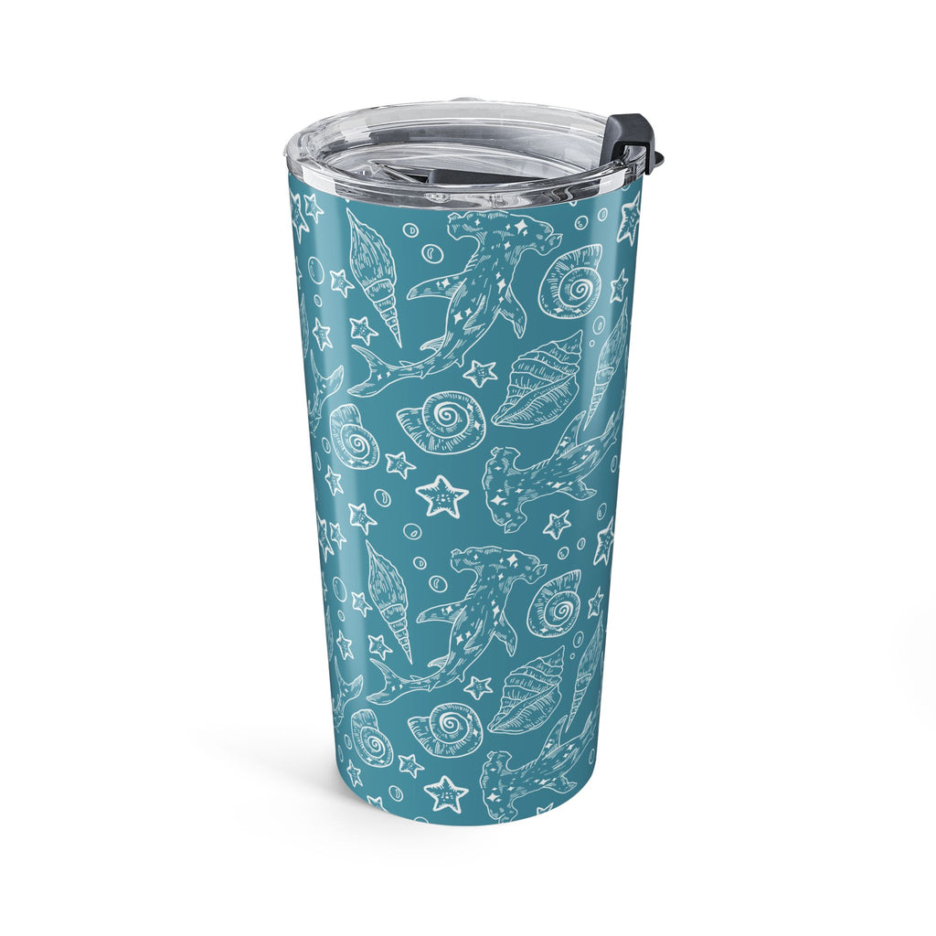 20oz Sea Life Tumbler – Whale & Shell Pattern Insulated Travel Cup