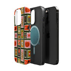Halloween Stamp Pattern Phone Case — Cute Spooky Icons Magnetic Impact-Resistant Case