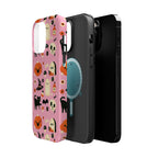 Cute Pink Halloween Magnetic Impact Phone Case — Ghosts, Pumpkins & Skulls