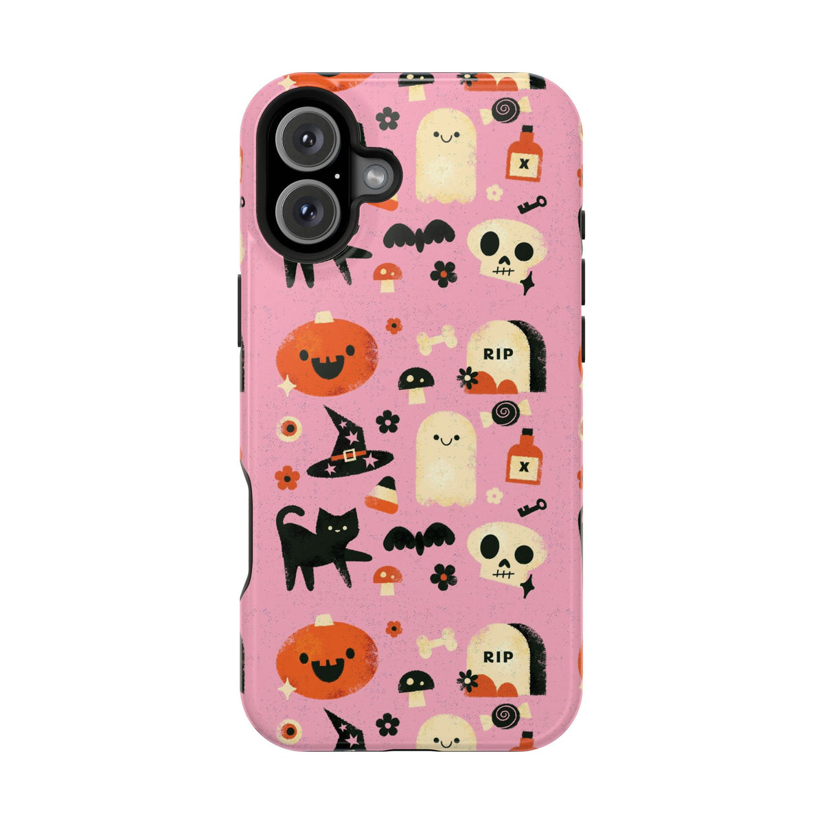 Cute Pink Halloween Magnetic Impact Phone Case — Ghosts, Pumpkins & Skulls