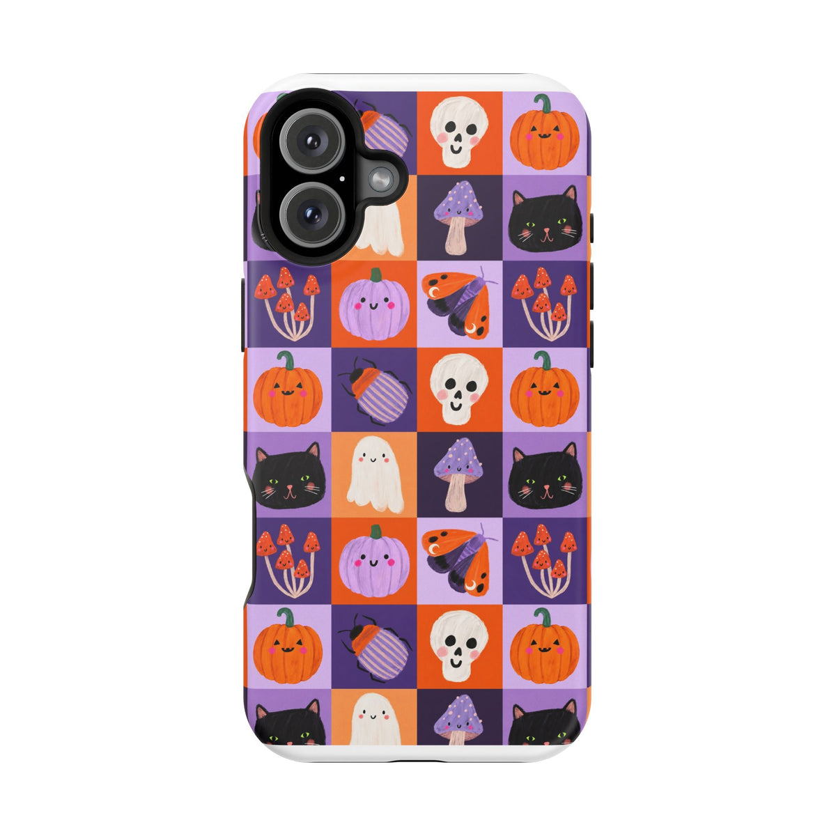 Halloween Pattern Magnetic Impact-Resistant Phone Case — Cute Pumpkins, Cats & Ghosts