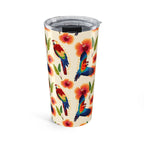 20oz Costa Rican Macaw Tumbler – Tropical Hibiscus Travel Cup