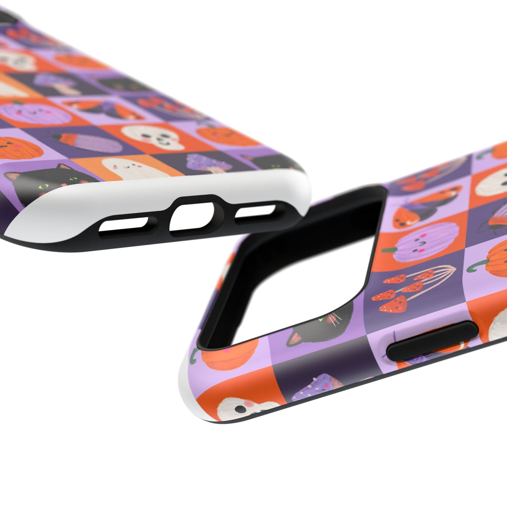 Halloween Pattern Magnetic Impact-Resistant Phone Case — Cute Pumpkins, Cats & Ghosts
