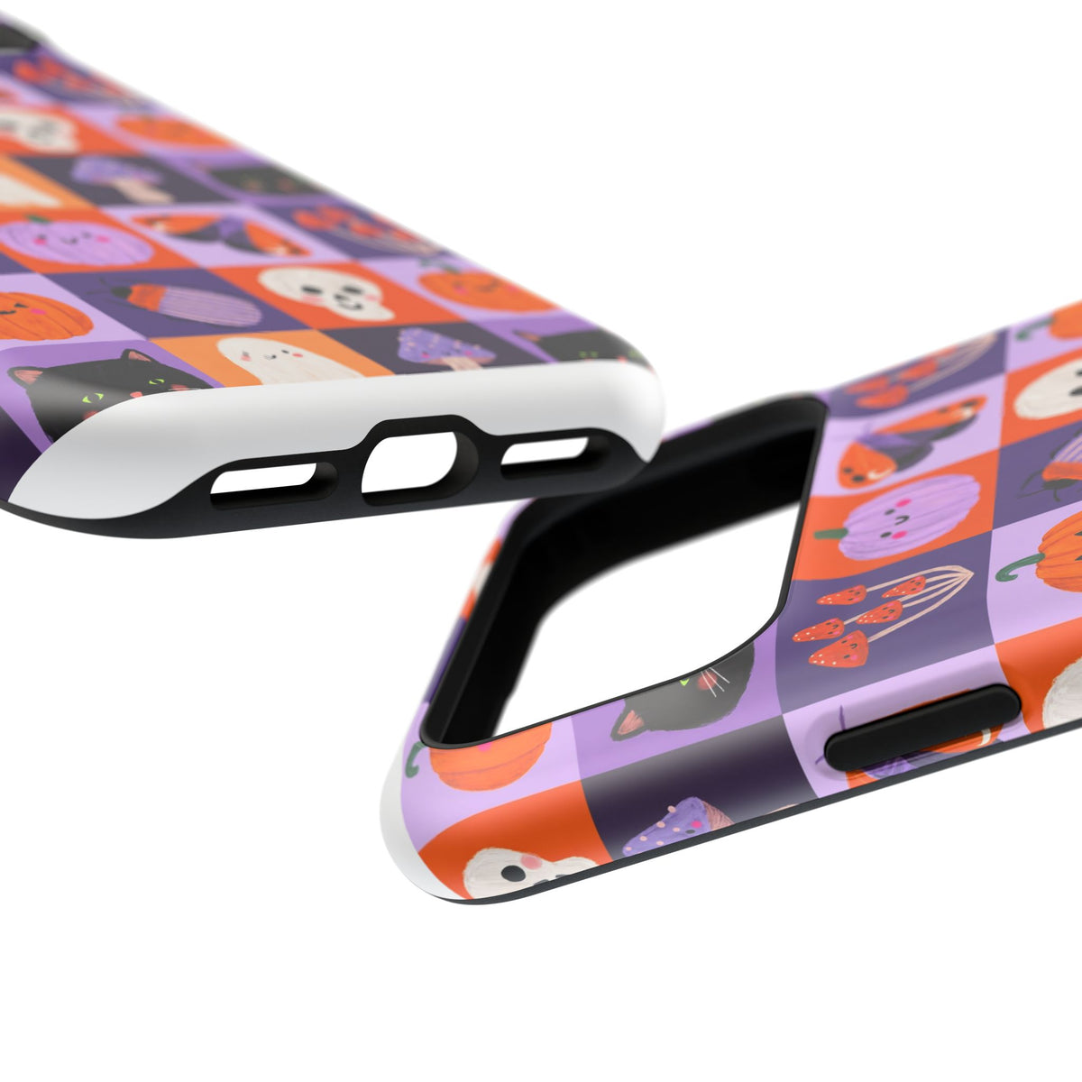 Halloween Pattern Magnetic Impact-Resistant Phone Case — Cute Pumpkins, Cats & Ghosts