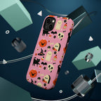 Cute Pink Halloween Magnetic Impact Phone Case — Ghosts, Pumpkins & Skulls