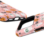 Halloween Cute Pattern Phone Case — Pink Ghosts, Pumpkins & Bats Magnetic Impact-Resistant