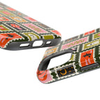 Halloween Stamp Pattern Phone Case — Cute Spooky Icons Magnetic Impact-Resistant Case