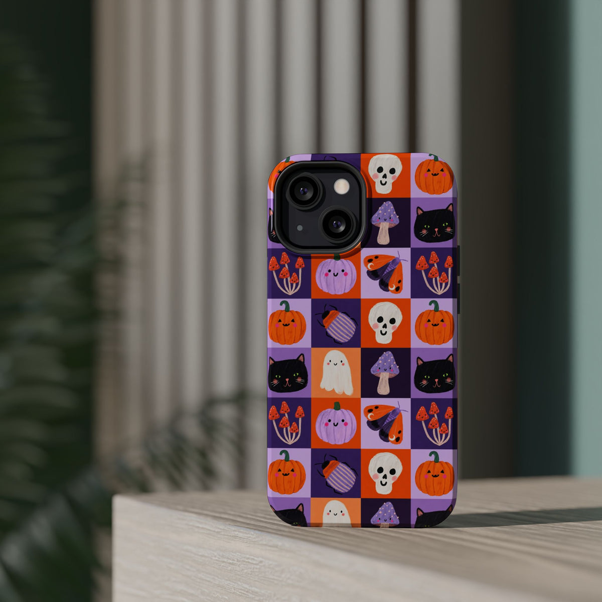 Halloween Pattern Magnetic Impact-Resistant Phone Case — Cute Pumpkins, Cats & Ghosts