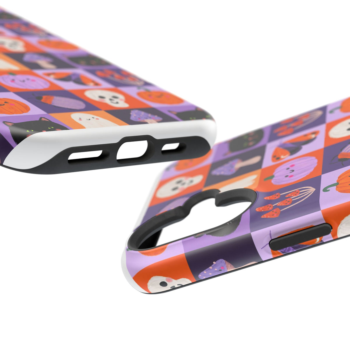 Halloween Pattern Magnetic Impact-Resistant Phone Case — Cute Pumpkins, Cats & Ghosts