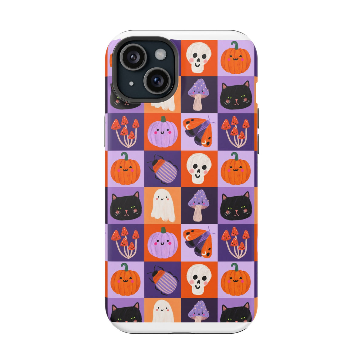Halloween Pattern Magnetic Impact-Resistant Phone Case — Cute Pumpkins, Cats & Ghosts