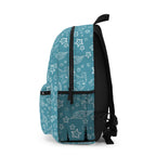 Sea Creatures Pattern Backpack — Whimsical Ocean Shells & Starfish School Bag