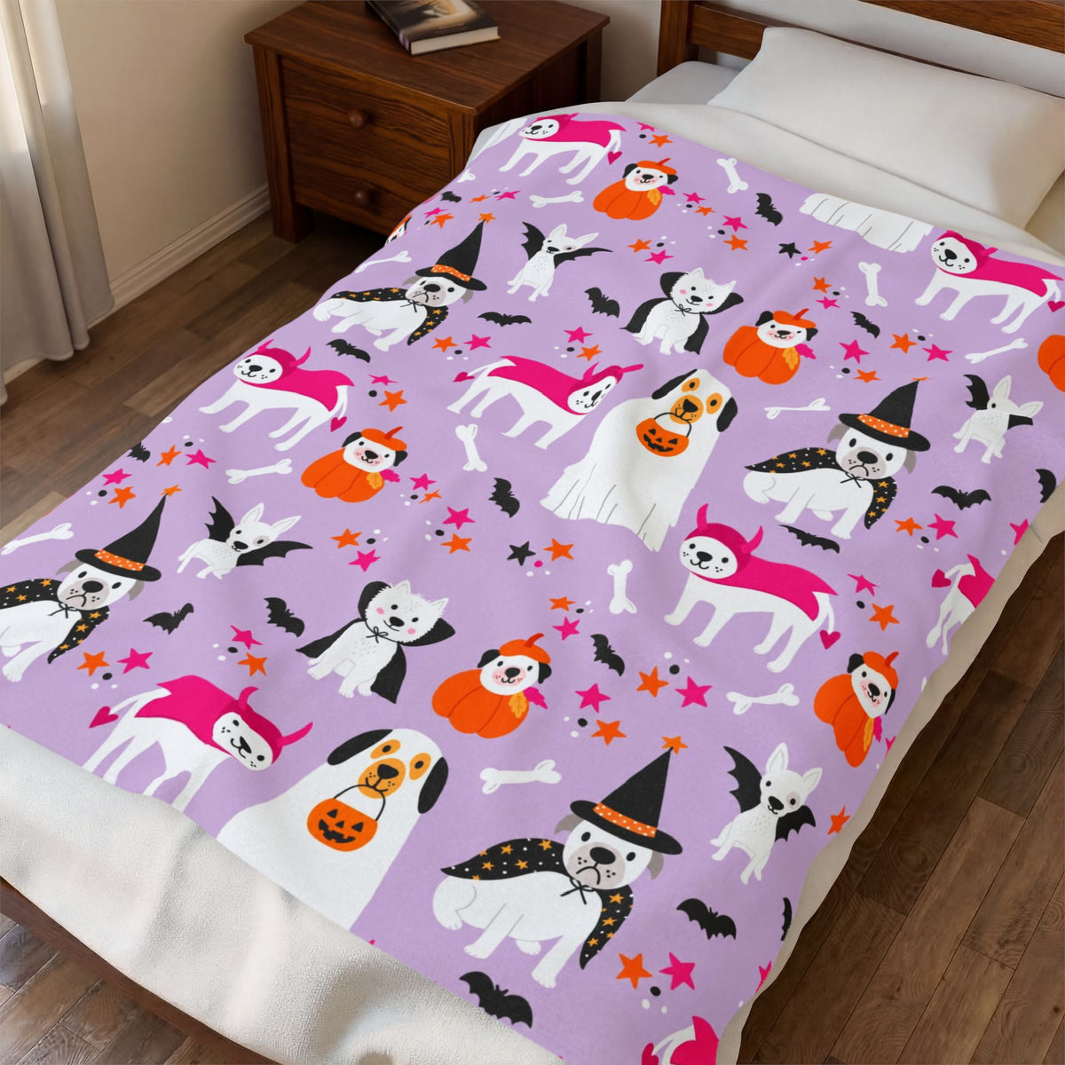 Halloween Dogs Velveteen Plush Blanket