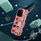 Cute Pink Halloween Magnetic Impact Phone Case — Ghosts, Pumpkins & Skulls
