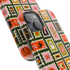 Halloween Stamp Pattern Phone Case — Cute Spooky Icons Magnetic Impact-Resistant Case