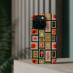 Halloween Stamp Pattern Phone Case — Cute Spooky Icons Magnetic Impact-Resistant Case