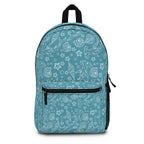 Sea Creatures Pattern Backpack — Whimsical Ocean Shells & Starfish School Bag