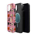 Cute Pink Halloween Magnetic Impact Phone Case — Ghosts, Pumpkins & Skulls
