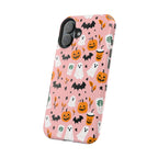 Halloween Cute Pattern Phone Case — Pink Ghosts, Pumpkins & Bats Magnetic Impact-Resistant