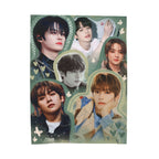 Manta de felpa aterciopelada con collage de ídolos de K-Pop