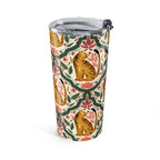 20oz Tiger Pattern Tumbler — Floral Vintage-Inspired Insulated Travel Cup