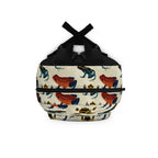 Frog Pattern Backpack — Colorful Poison Dart Frog Print School & Travel Bag