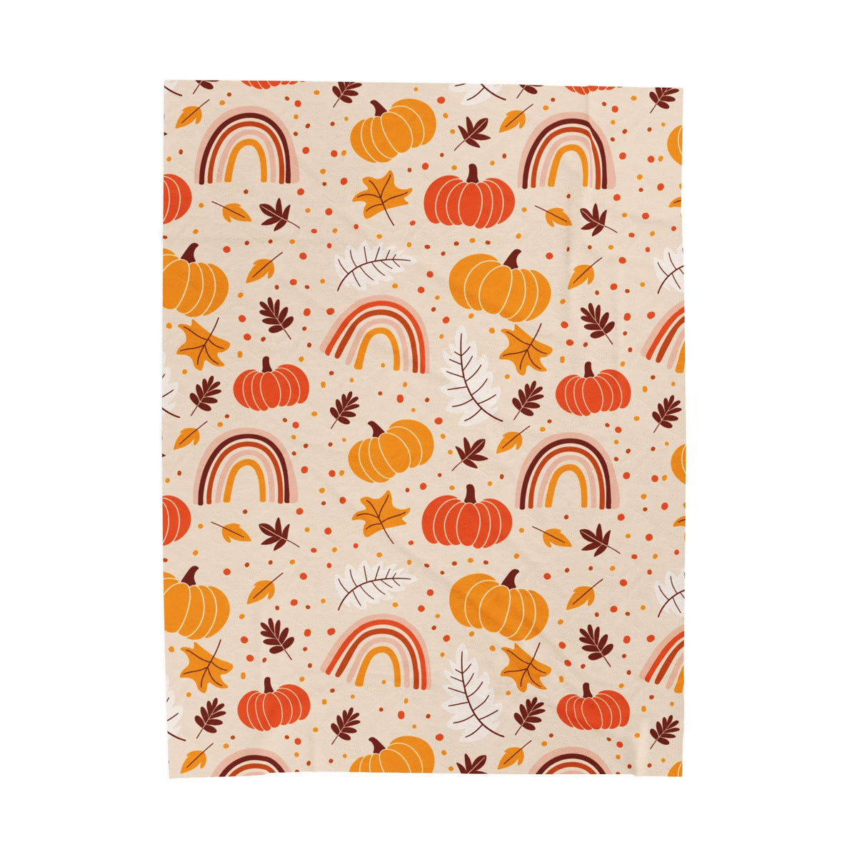 Halloween Pumpkin Rainbow Velveteen Plush Blanket