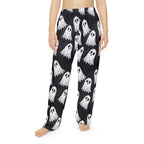 Ghost Print Pajama Pants — Women's Halloween Lounge Sleepwear